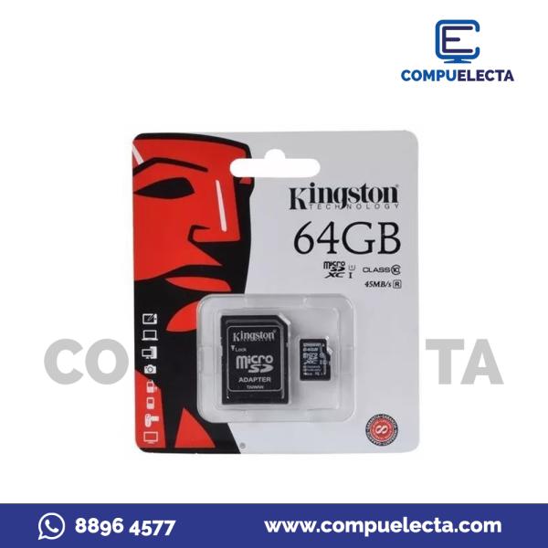MEMORIA MICRO SD 64GB KINGSTON CLASS10