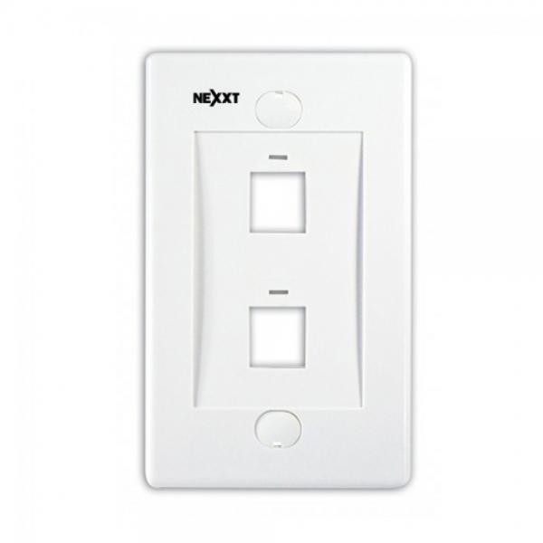 PLACA P/PARED NEXXT 2 POSICIONES