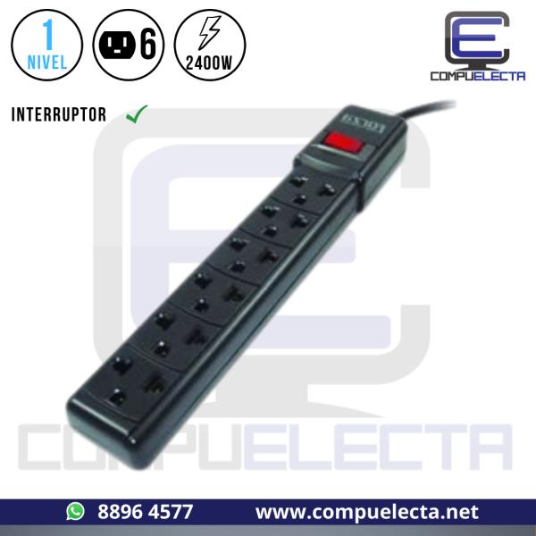 REGLETA FORZA 6 TOMAS  PS-001B