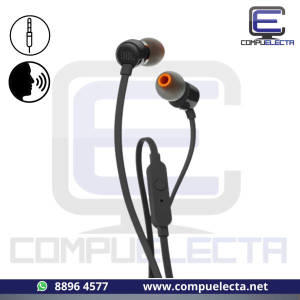 AUDIFONO EARPHONES JBL T110 NEGROS