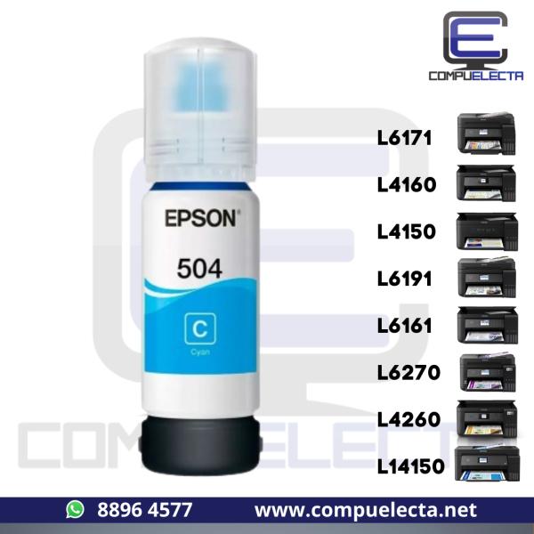 TINTA EPSON T504 CIAN  70ML