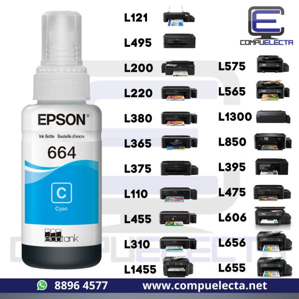 TINTA EPSON T664 CIAN  70ML