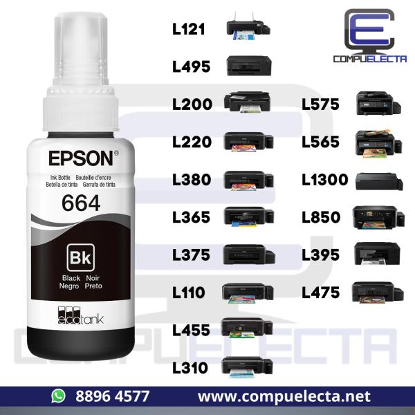 TINTA EPSON T664 NEGRO 70ML