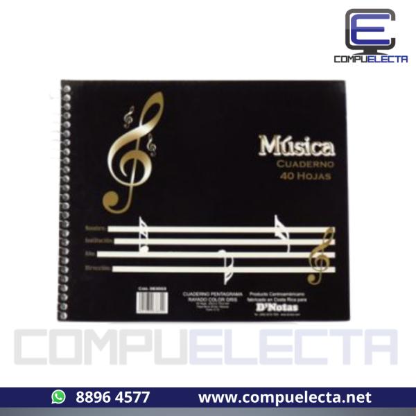 CUADERNO DE MUSICA DNOTAS 40HJS