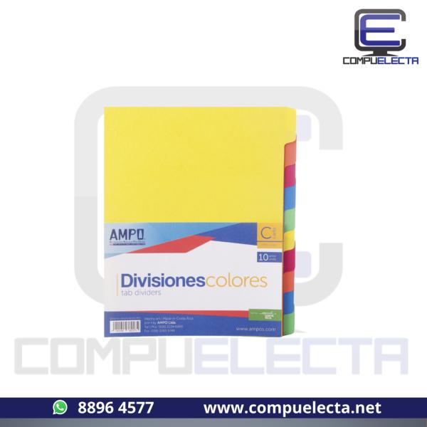DIVISION COLORES TAMA&Ntilde;O CARTA PQ 10U