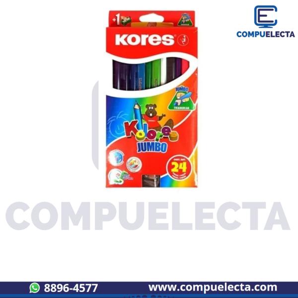 LAPIZ DE COLOR KORES 24 JUMBO 93524