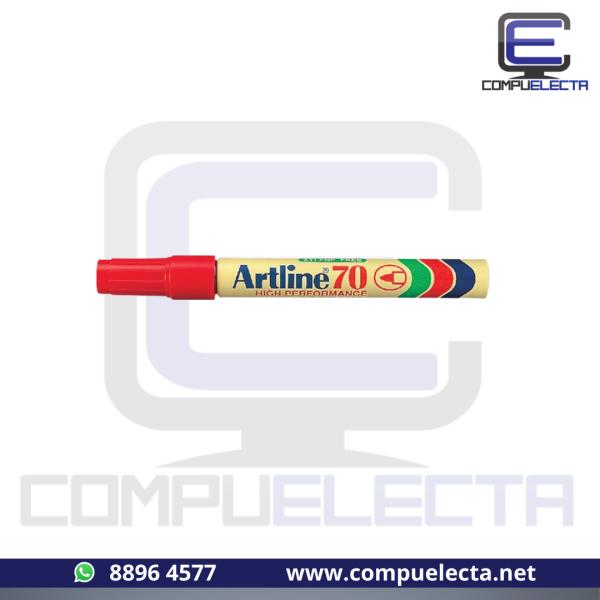 MARCADOR  PERMANENTE RECARGABLE ARTLINE 70 ROJO