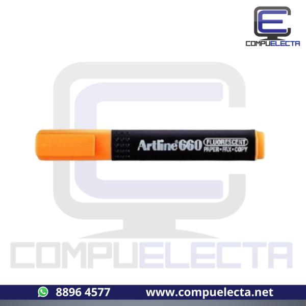 MARCADOR RESALTADOR ARTLINE 660 NARANJA