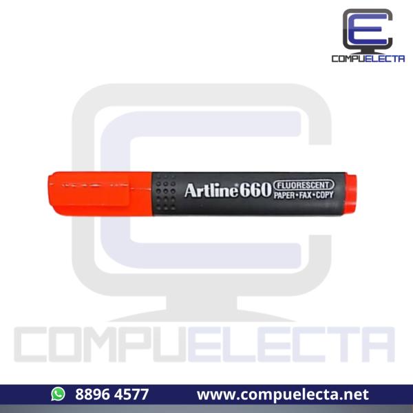 MARCADOR RESALTADOR ARTLINE 660 ROJO