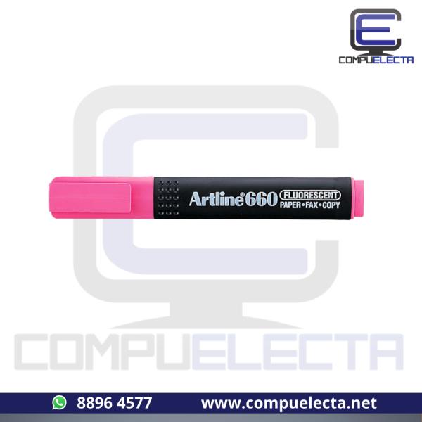 MARCADOR RESALTADOR ARTLINE 660 ROSADO