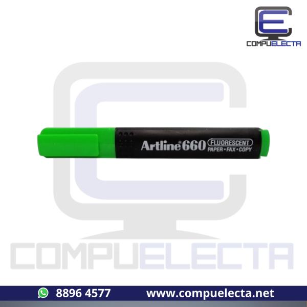 MARCADOR RESALTADOR ARTLINE 660 VERDE