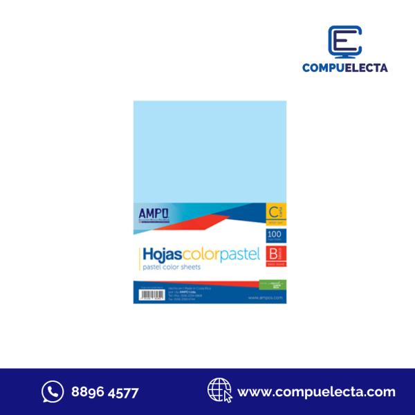 PAPEL COLORES PASTELES AMPO CARTA 100U