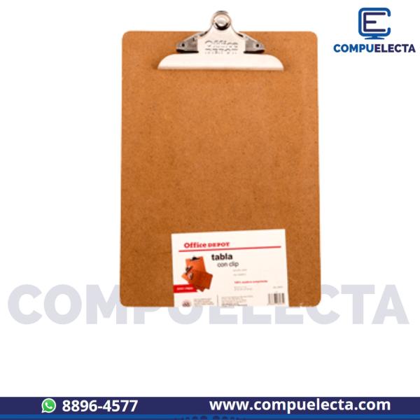 TABLA CON CLIP CARTA MADERA