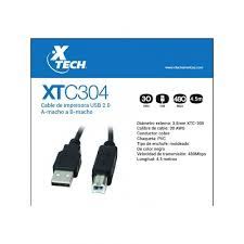 CABLE IMPRESORA USB 15PIES XTC304 (4.5MTS)