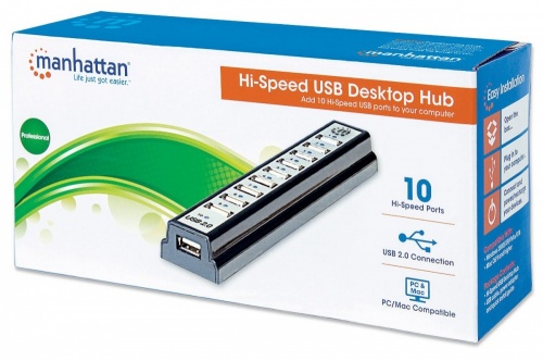 HUB USB MANHATTAN 10USB  PLANO 161572