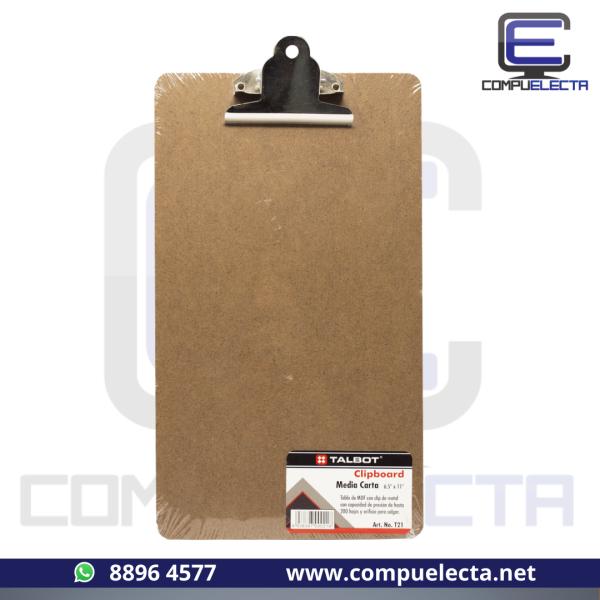 TABLA CON CLIP MEDIA CARTA AMPO