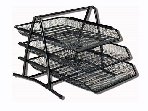 PAPELERA METALICA MALLA 3 NIVELES