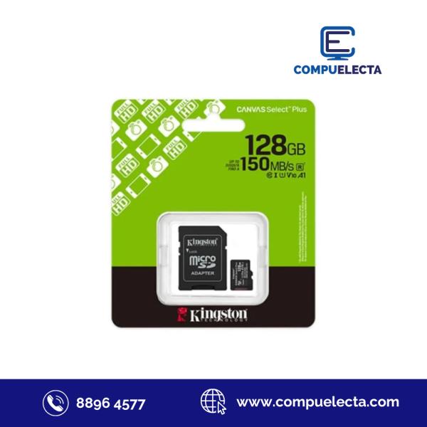 MEMORIA MICRO SDXC 128GB KINGSTON CLASE 10 V10 150MB/S