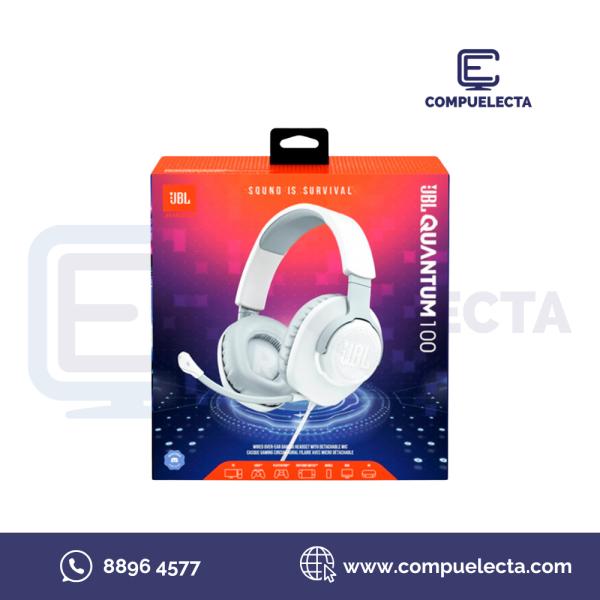 AUDIFONO HEADPHONES GAMER JBL Q100 C/MIC 100BLKAM BLANCO