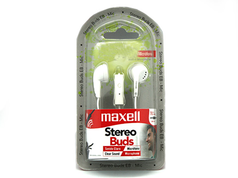 AUDIFONO P MAXELL C/M STEREO EARBUDS BLANCO 347361