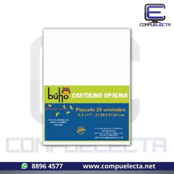 CARTULINA CARTA OPALINA BUHO 250GR 25UNID BLANCA