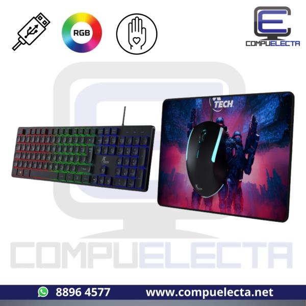 TECLADO, MOUSE, PAD MOUSE XTECH XTK-535S