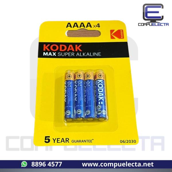 BATERIA KODAK ALKALINA 4 PACK AAAA LR8D425