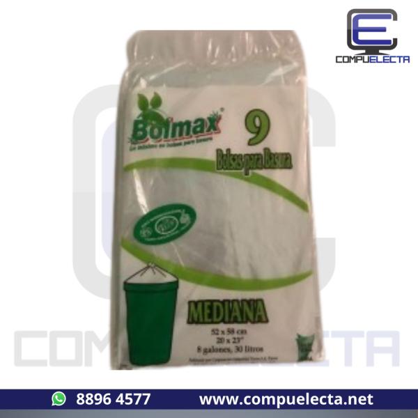 BOLSA PARA BASURA BOLMAX MEDIANA 52X58CM PQ 9U