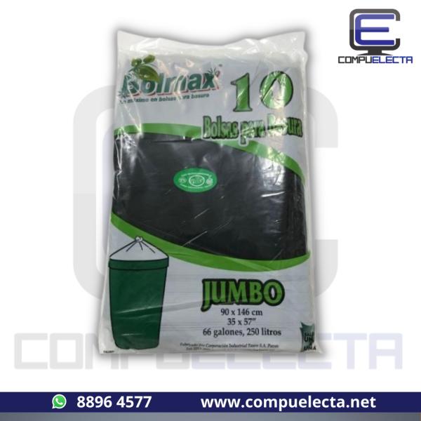 BOLSA PARA BASURA BOLMAX JUMBO (ESTA&Ntilde;ON) 90X146CM PQ 10U