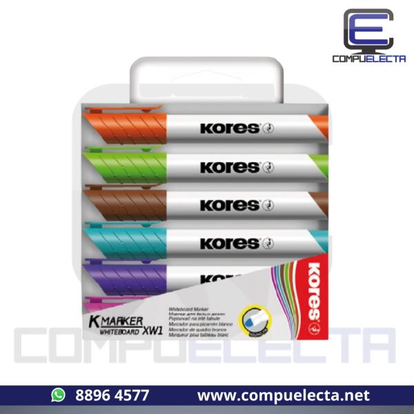 MARCADOR PIZARRA 6 COLORES KORES N.20802