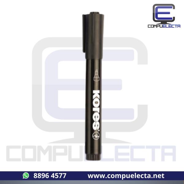 MARCADOR PERMANENTE PUNTA BISELADA KORES NEGRO N.20950