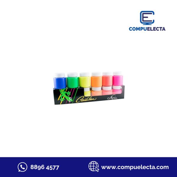 TEMPERA CANTILAN NEON 6COL