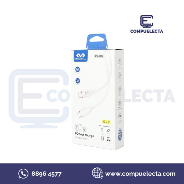 CABLE TIPO C MICCELL 60W VQ-D09