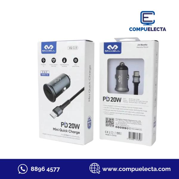 CUBO CARRO USB C 20W VQ-C15