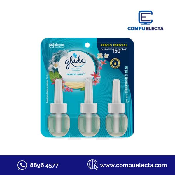 AROMATIZANTE REPUESTO GLADE PLUG-INS 3PACK 21ML