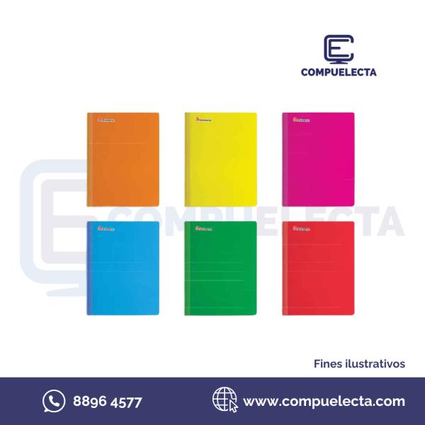 CUADERNO COSIDO PASTA DURA PQ 100H COLORES