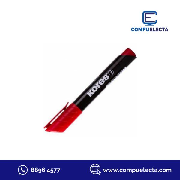 MARCADOR PIZARRA PTA DE BALA KORES ROJO