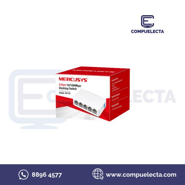 SWITCH MERCUSYS 5 PUERTOS 10/100 MS105