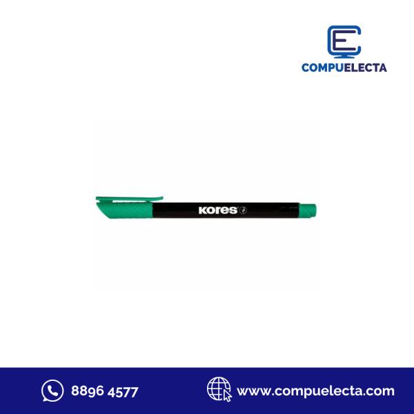MARCADOR PIZARRA PTA DE BALA KORES VERDE