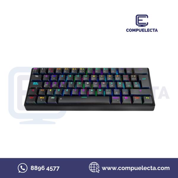 TECLADO EAGLE WARRIOR GAMING RGB KGY182U0003C USB MECANICO 60% rosado