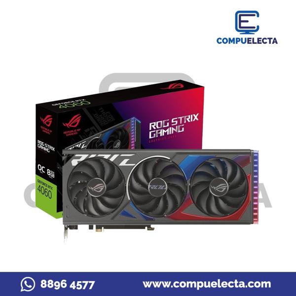 TARJETA DE VIDEO DDR6 8GB ASUS ROG-STRIX-RTX4060-O8G-GAMING 90YV0JB0