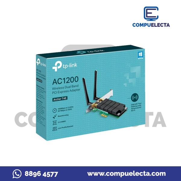 ADAPTADOR TP LINK PCI EXPRESS AC1200 INALAMBRICO DUAL BAND AC1200 ARCHER T4E