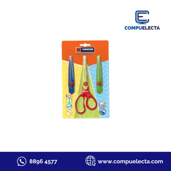 TIJERA CON FORMAS 3 TIPOS DE CORTE VINIFAN