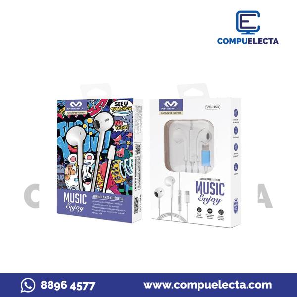 AUDIFONO EARPHONES PASTILLA 3.5 MICCELL VQ-H53