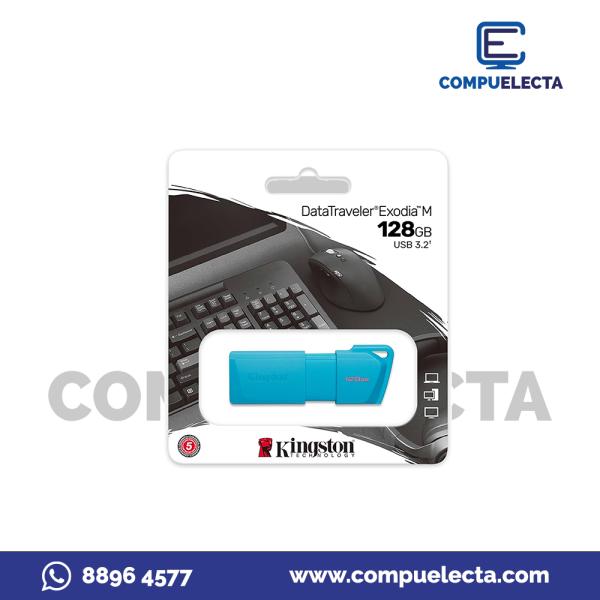 MEMORIA USB 128GB KINGSTON KC-U2L128-7LB CELESTE