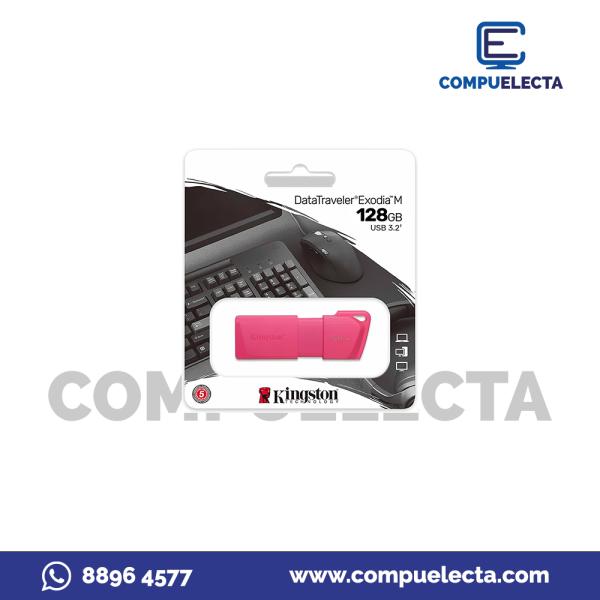MEMORIA USB 128GB KINGSTON KC-U2L128-7LN ROSADA