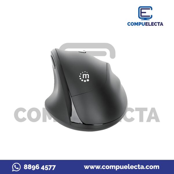 MOUSE MANHATTAN ERGO INALAMBRICO 190237 RECEPTOR USB+TIPO C NEGRO