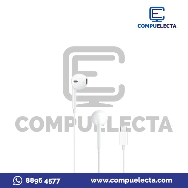 AUDIFONOS EARPHONES  IPHONE APPLE TIPO C BLANCO ORIGINAL