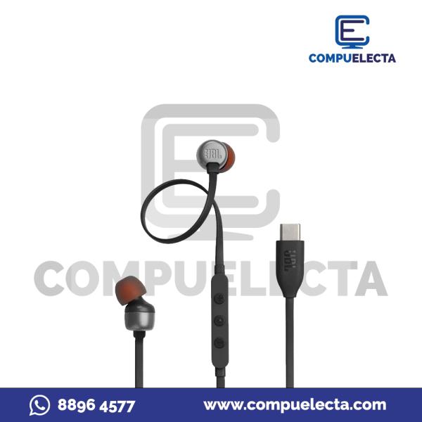 AUDIFONO EARPHONES JBL T310C USB-C NEGROS JBLT310CBLKAM
