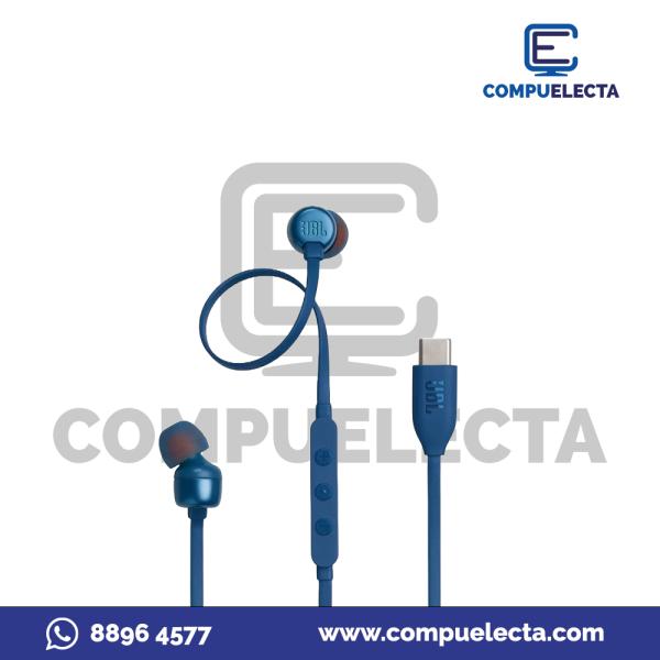 AUDIFONO EARPHONES JBL T310C USB-C AZULES JBLT310CBLUAM